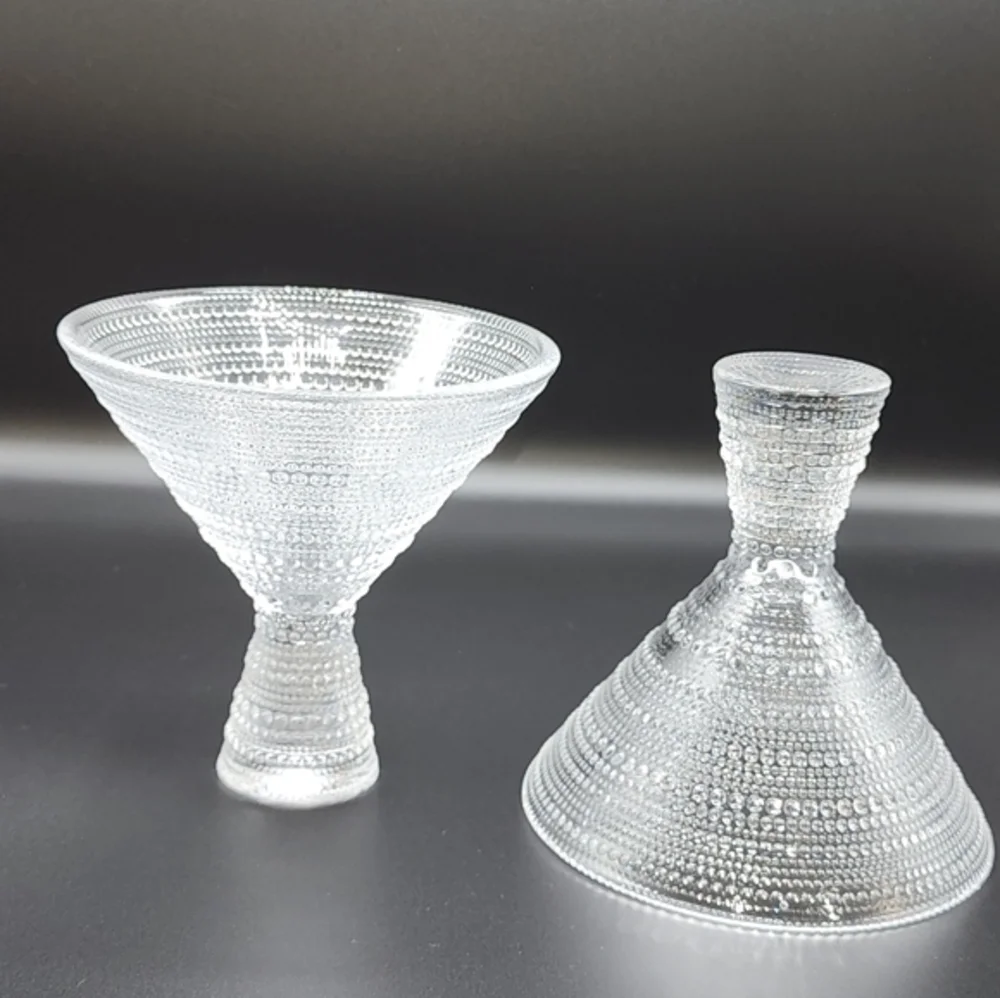 Fortessa Jupiter Beaded Martini Glass Set of 2 Embossed texture 11.5oz Drinkware